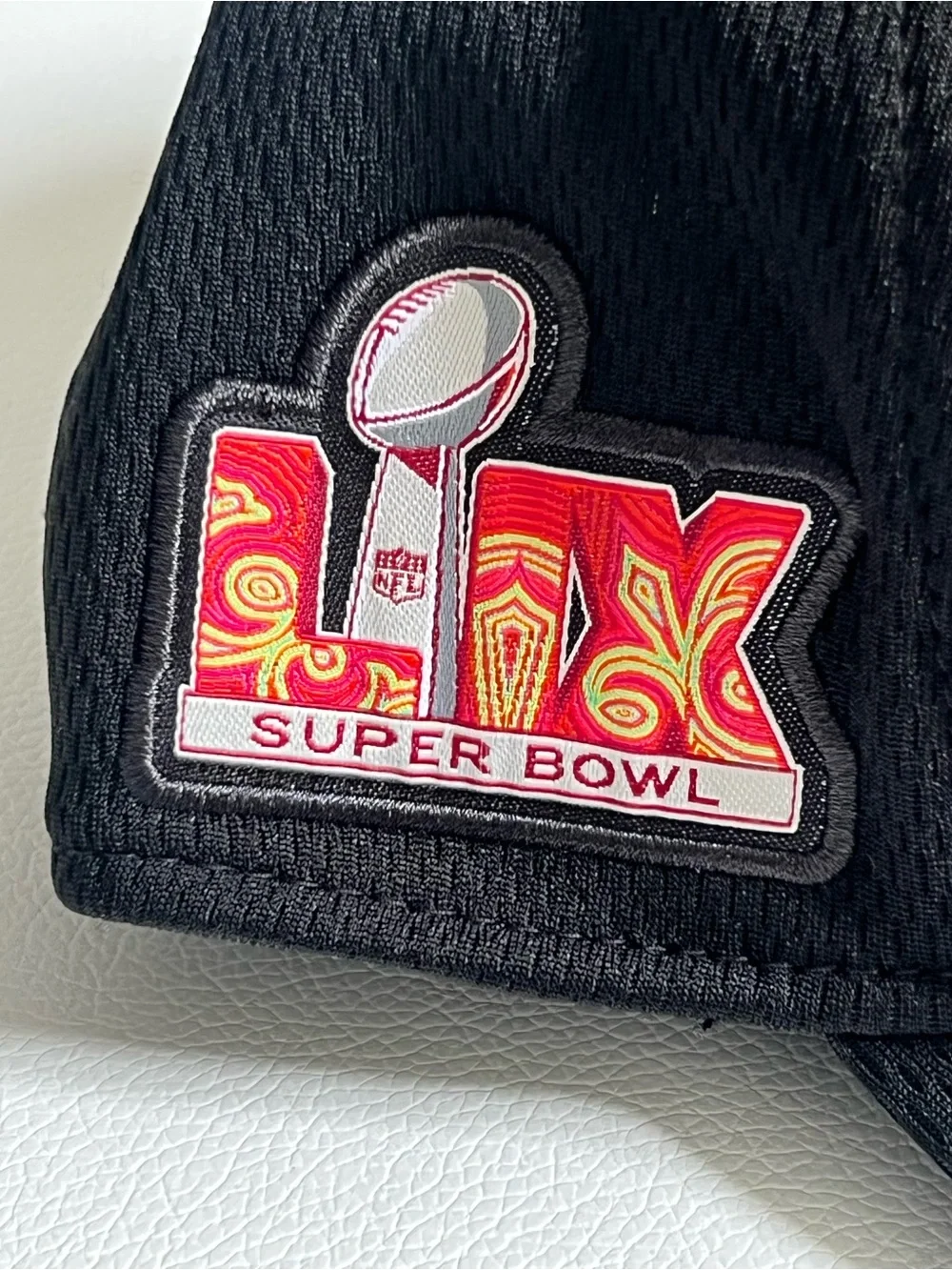 New Era Black Super Bowl LIX Patch 9FORTY Stretch-Snap Cap NEW!!